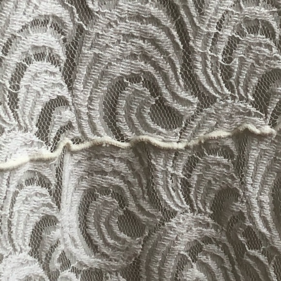 Max Edition Winter White Tiered Lace Maxi Skirt L - Picture 4 of 6